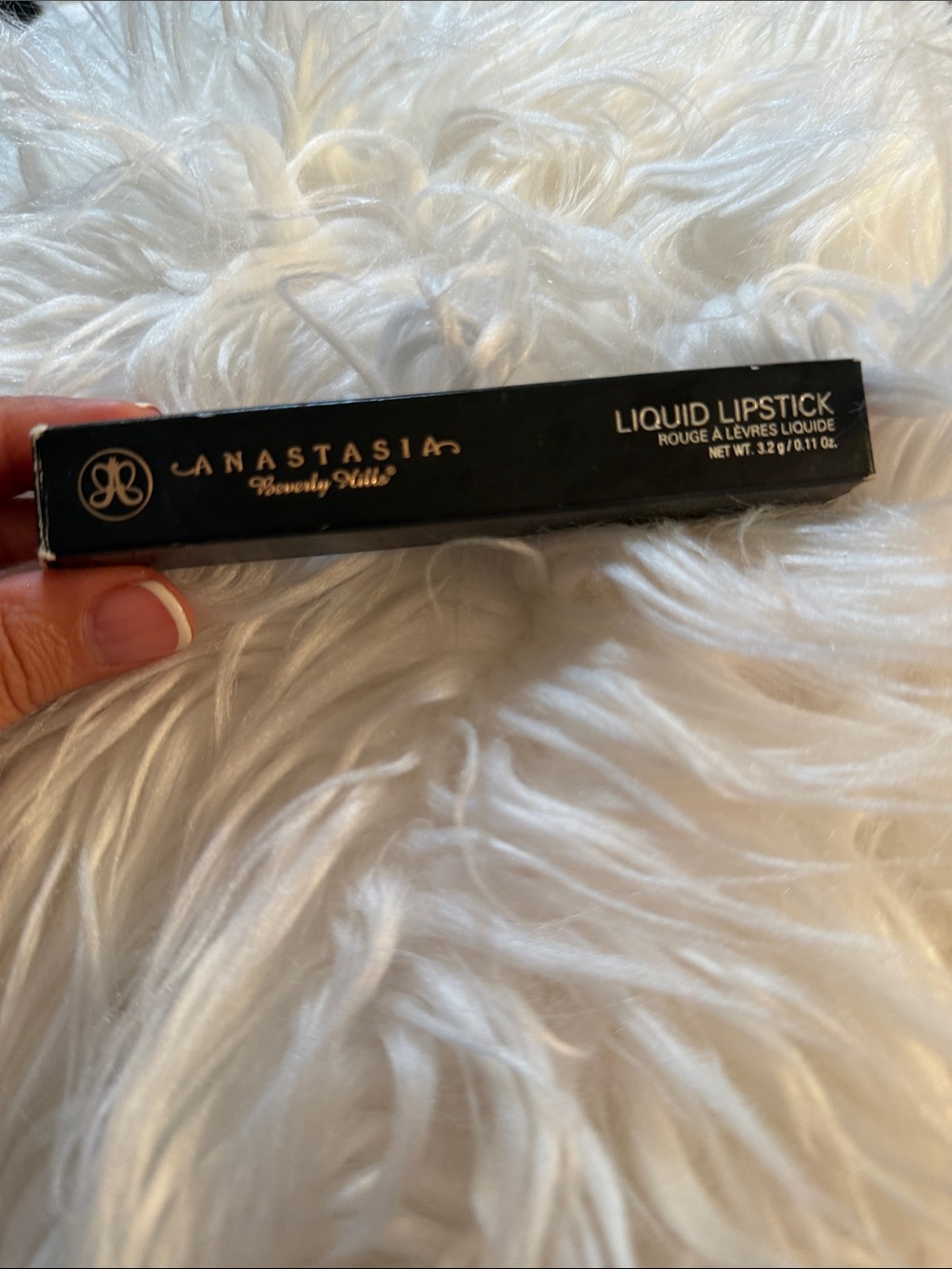 Anastasia Black Liquid Lipstick Box with Gold Lettering